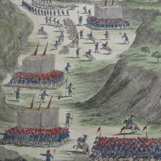 Arte: Ejercito marchando en formaci&oacute;n de Mallet, 1684 - Foto 1