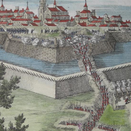 Arte: Asalto a una ciudad de Mallet, 1684 - Foto 1
