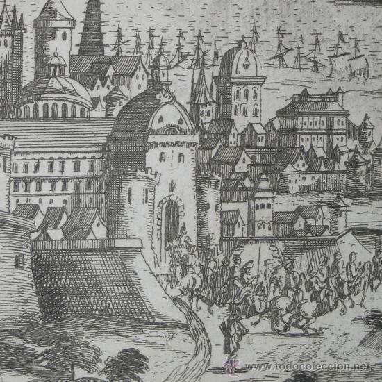 Arte: Globo terraqueo y ciudad de Mallet, 1719 - Foto 1