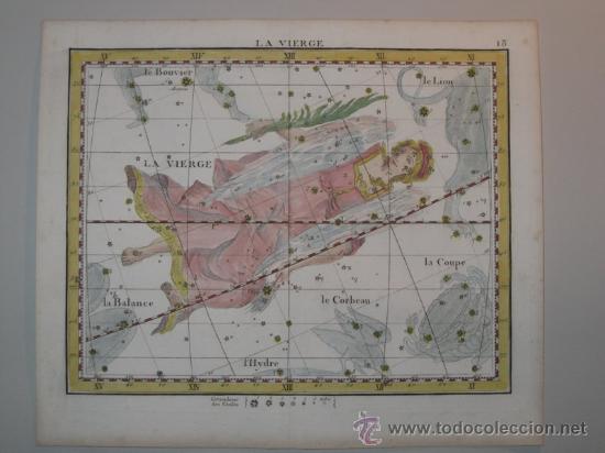 Arte: Constelaci&oacute;n de Virgo de Flamsteed, 1776 - Foto 2