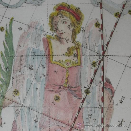 Arte: Constelaci&oacute;n de Virgo de Flamsteed, 1776 - Foto 1