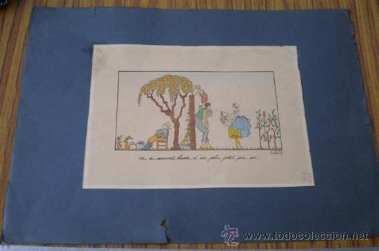 Arte: Grabado franc&eacute;s .. Firma Coleth - Foto 1