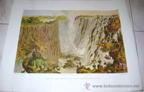 Art: LITO A&Ntilde;OS 70. DE UN GRABADO DE 1865. CATARATAS VICTORIA. AFRICA.. .. ENVIO GRATIS&iexcl;&iexcl;&iexcl;