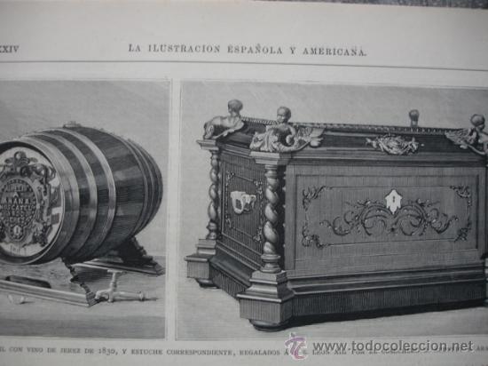 Arte: JEREZ,COSECHERO AURELIO A ARANA,REGALO AL PAPA LEON XIII