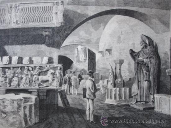 Art: BARCELONA.MONASTERIO SAN JUAN.MUSEO ANTIGUEDADES.1873