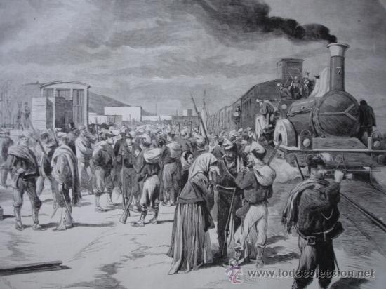 Arte: BARCELONA .SALIDA BATALLON CUERPOS FRANCOS