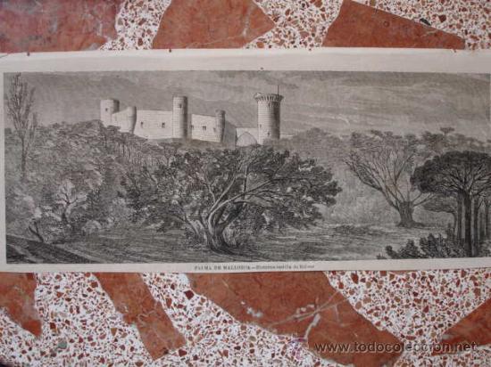 Arte: PALMA DE MALLORCA CASTILLO DE BELVER  1873 - Foto 1