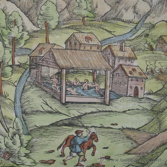 Arte: Termas de Leukerbad (Suiza) de M&uuml;nster, 1572 - Foto 1