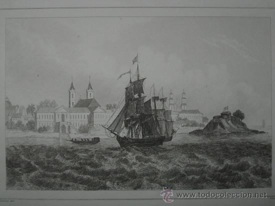 Arte: Vista de Belem (Brasil), 1850 - Foto 3