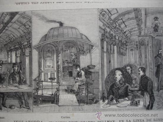 Kunst: wagon restaurant pullman londres leeds.ferrocarriles