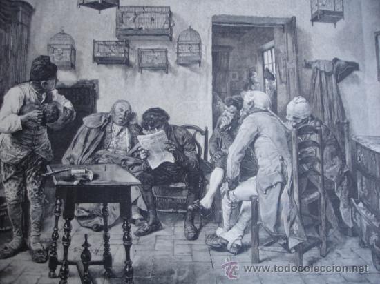 Arte: EN LA BARBERIA .JIMENEZ ARANDA