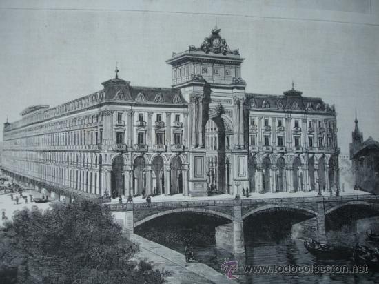 Arte: BILBAO CONSTRUCCION SOBRE EL NERVION PROYECTO DE PALACIO
