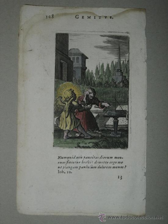 Arte: Cap&iacute;tulo 10, vers&iacute;culo 20 del Libro de Job. Boetius, 1651 - Foto 2