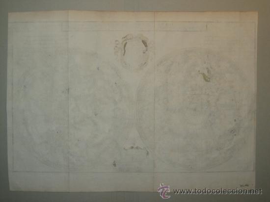 Arte: Mapa celeste a color de los dos hemisferios, Bion, 1710 - Foto 7