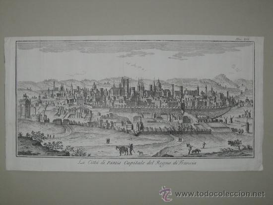 Arte: Vista de Paris, Albrizzi, 1748 - Foto 2