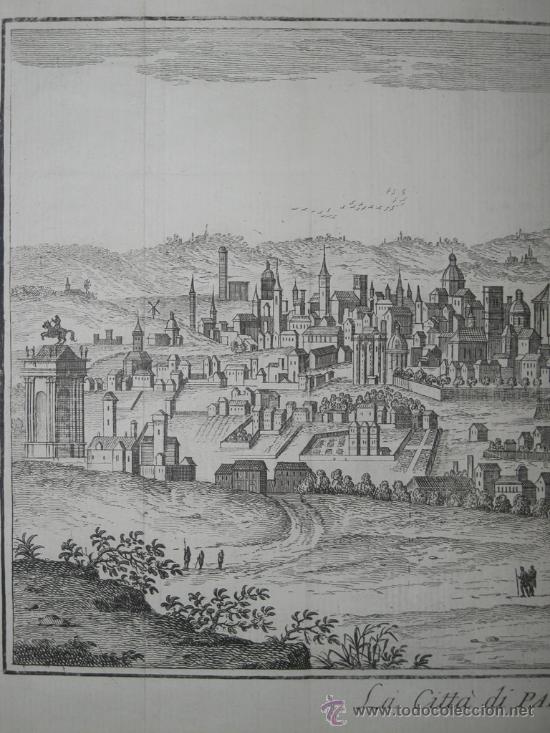 Arte: Vista de Paris, Albrizzi, 1748 - Foto 3