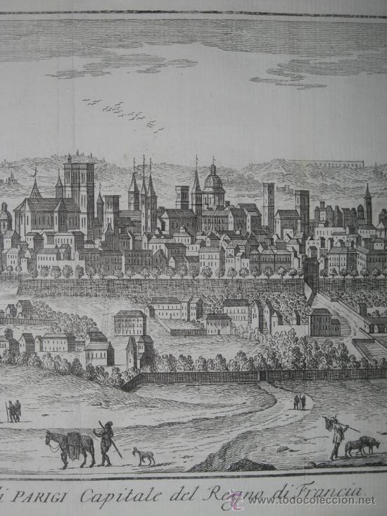 Arte: Vista de Paris, Albrizzi, 1748 - Foto 4
