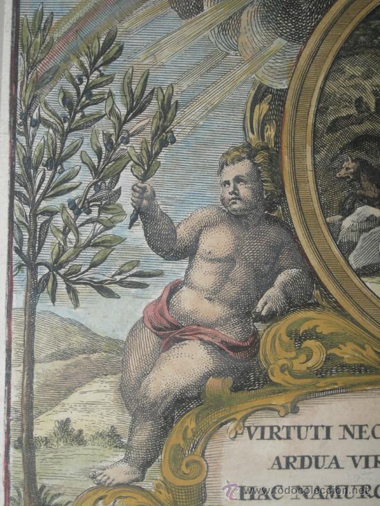 Arte: Dos querubines, dos olivos y un le&oacute;n, Carl Remshart, 1715 - Foto 6