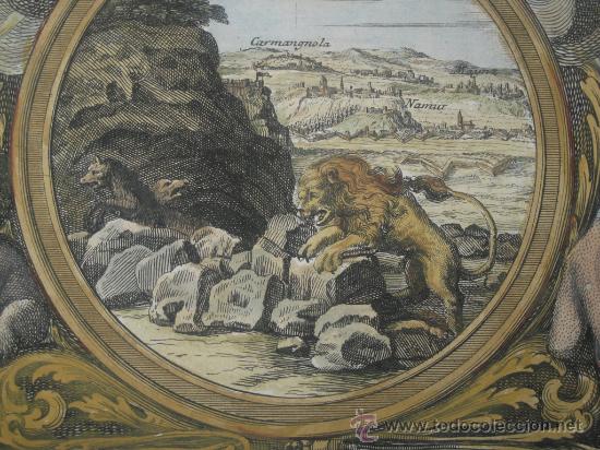 Arte: Dos querubines, dos olivos y un le&oacute;n, Carl Remshart, 1715 - Foto 7