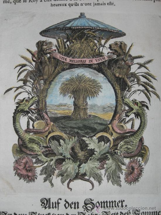 Arte: Emblema del verano, S&eacute;bastien Le Clerc, 1687 - Foto 4