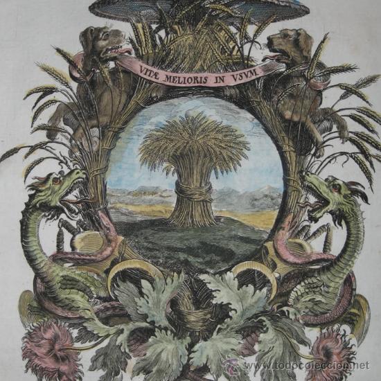 Arte: Emblema del verano, S&eacute;bastien Le Clerc, 1687 - Foto 1