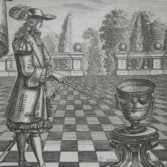 Arte: La refracci&oacute;n de la luz, Mallet, 1683 - Foto 1