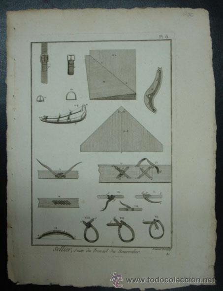 Arte: TALABARTERO. BOURRELIER. (ENCYCLOPEDIE METHODIQUE). 32 X 23 CM. - Foto 1