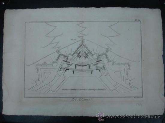 Arte: ARTE MILITAR. (ENCYCLOPEDIE METHODIQUE). 33 X 47 CM. - Foto 1