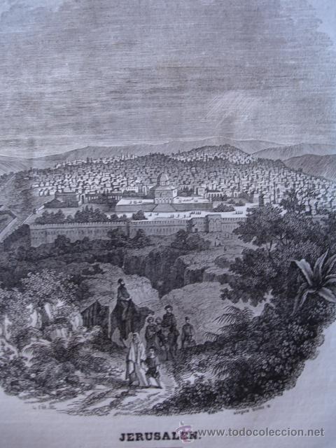 Kunst: JERUSALEN .GRABADO DE 1849.15X19