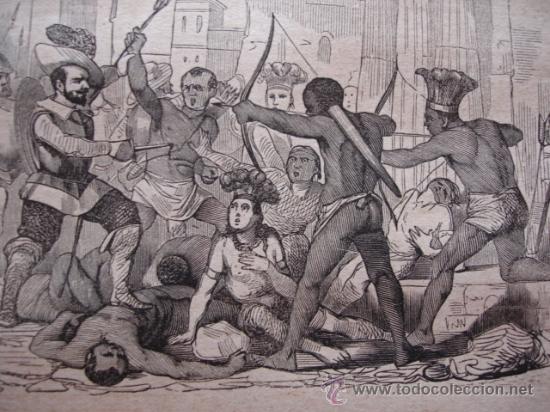 Kunst: CONQUISTA DE CALIFORNIA .GRABADO DE 1849.15X10