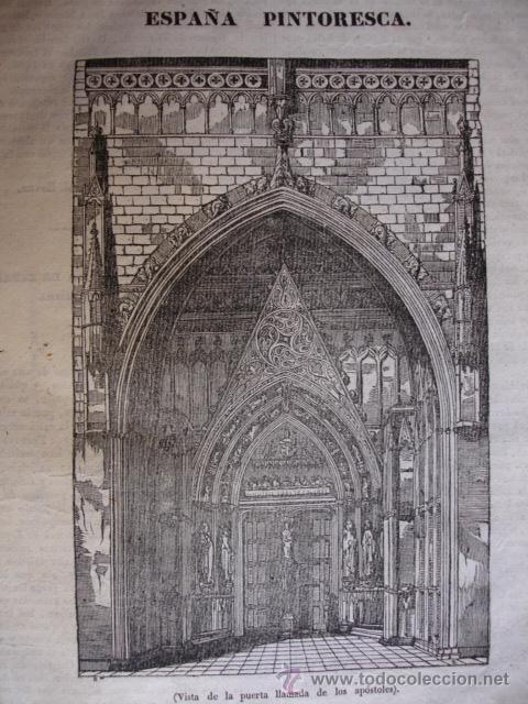 Kunst: SEO DE PALMA DE MALLORCA.GRABADO DE 1841.15X11
