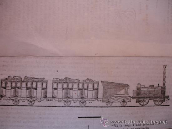 Art: TREN .GRABADO DE 1841.12X6