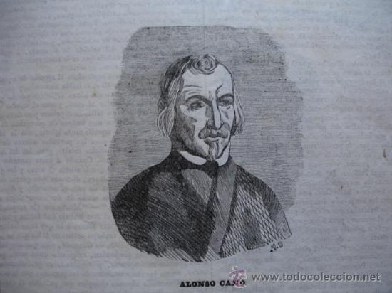 Arte: ALONSO CANO GRABADO DE 1841.9X8 - Foto 1