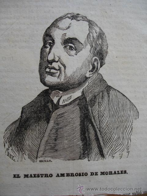 Arte: AMBROSIO DE MORALES GRABADO DE 1841.9X8