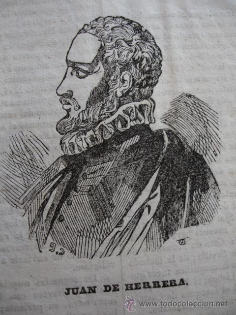 Arte: JUAN DE HERRERA GRABADO DE 1841.9X8 - Foto 1