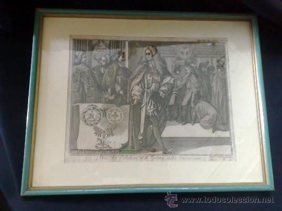 Arte: SIGLO XVIII, GRABADO ENMARCADO - Foto 1