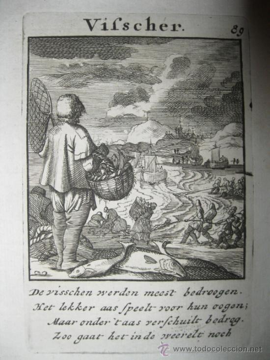 Arte: El pescador, Luyken, 1750 - Foto 3