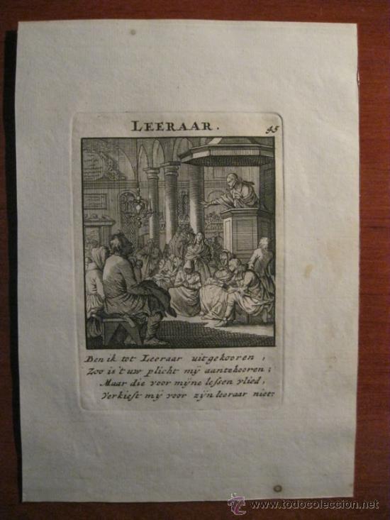 Arte: El cl&eacute;rigo, Luyken, 1750 - Foto 2