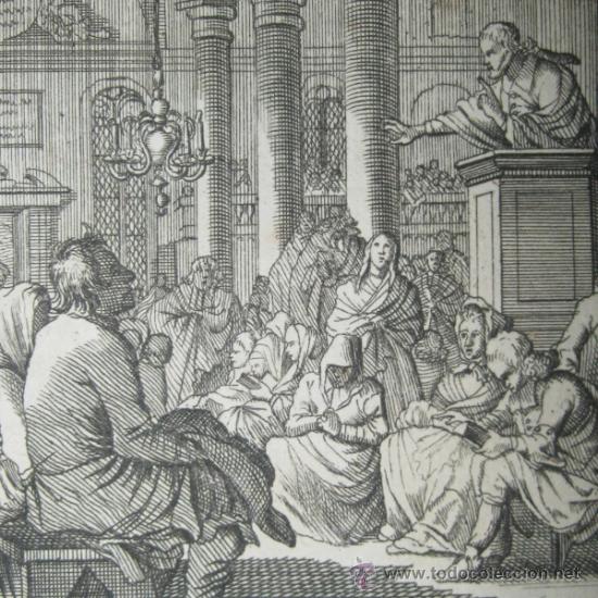 Arte: El cl&eacute;rigo, Luyken, 1750 - Foto 1