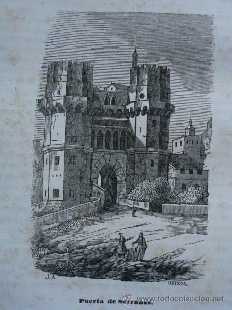 Kunst: PUEBLA DE SERRANOS  VALENCIA  .GRABADO DE 1845.11X7