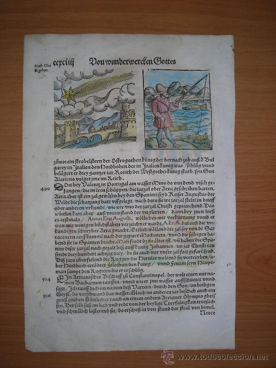 Arte: Augurios y presagios, Lycosthenes, 1557 - Foto 2
