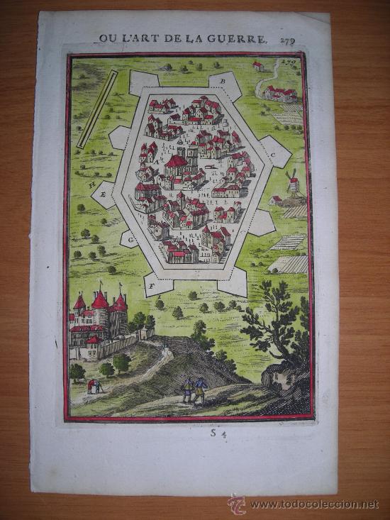 Arte: Ciudad fortificada, Mallet, 1696 - Foto 1