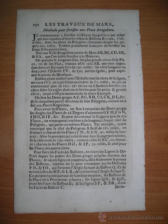 Arte: Proyecto de ciudad fortificada, Mallet, 1696 - Foto 2