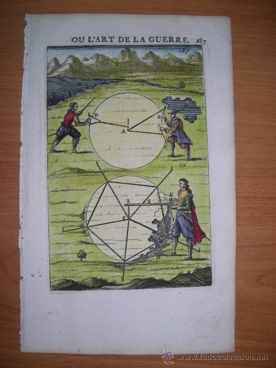 Arte: Agrimensores II, Mallet, 1696 - Foto 1