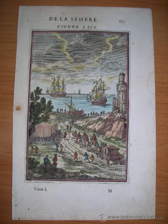 Arte: Puerto costero, Mallet, 1683 - Foto 1
