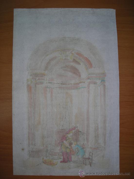 Arte: Interior de Iglesia barroca, Andrea Pozzo, 1708 - Foto 1