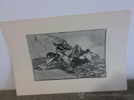 Kunst: Grabado facsimil de la Tauromaquia letra I mide 48x33 cms