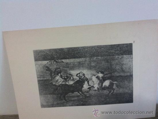 Kunst: Grabado Facsimil de la Tauromaquia Letra F mide 48x33 cms