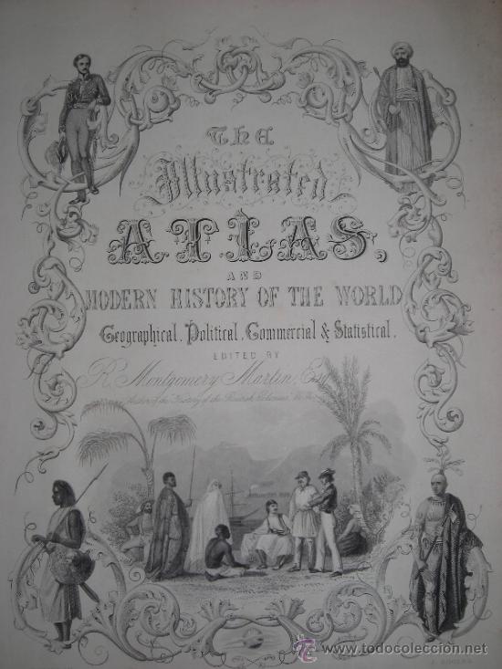 Arte: Portada de t&iacute;tulo de Atlas, John Tallis, 1851 - Foto 3