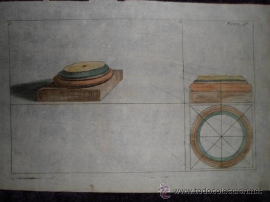 Arte: Basa de columna, Andrea Pozzo, 1708 - Foto 1